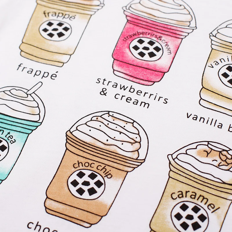 Одежда для малышей Лето 2017 г. Комбинезон с принтом кофейной чашки маленьких