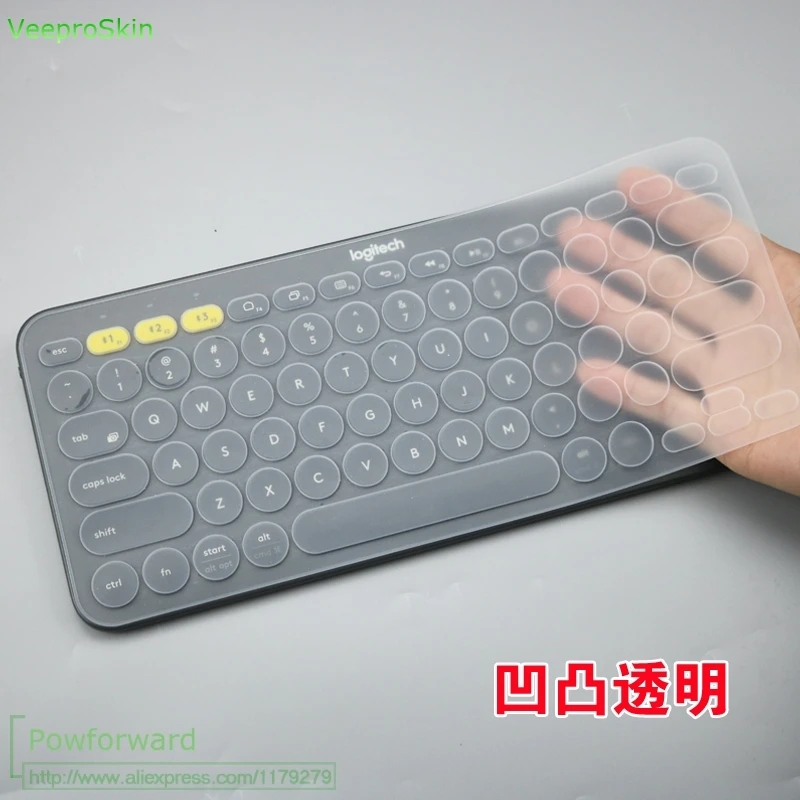 clear Силиконовый чехол для клавиатуры защитная пленка для logitech K380 K 380 Bluetooth клавиатура мульти-устройство механическая защита кожи - Цвет: clear