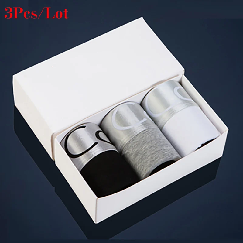 3Pcs-Experience 4 шт., хлопковые боксеры, мужское дышащее нижнее белье, мягкие разноцветные боксеры, мужские боксеры с серебристым краем, шорты, мужские боксеры, трусы - Цвет: 3Pcs-Experience