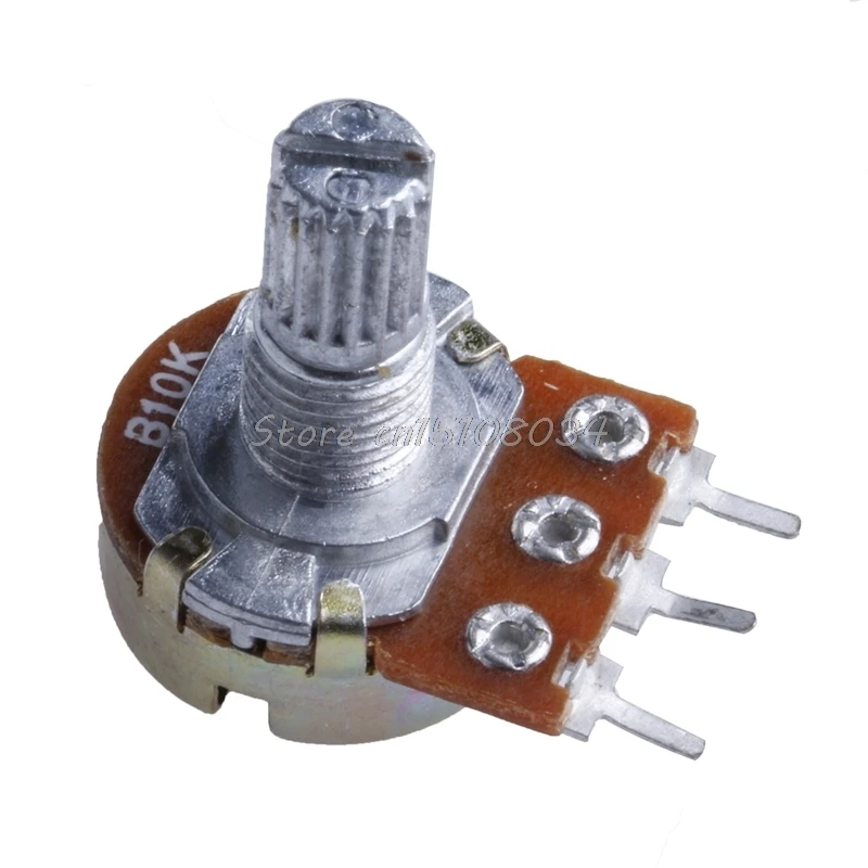 5 шт. B10K ohm линейный конический поворотный панельный потенциометр 15 мм Новый S08
