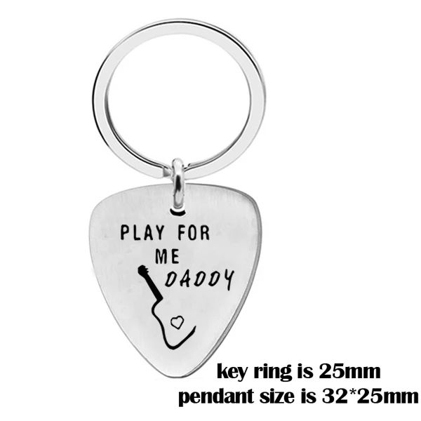 Подарок для папы отца на день рождения модные аксессуары гитарный брелок из