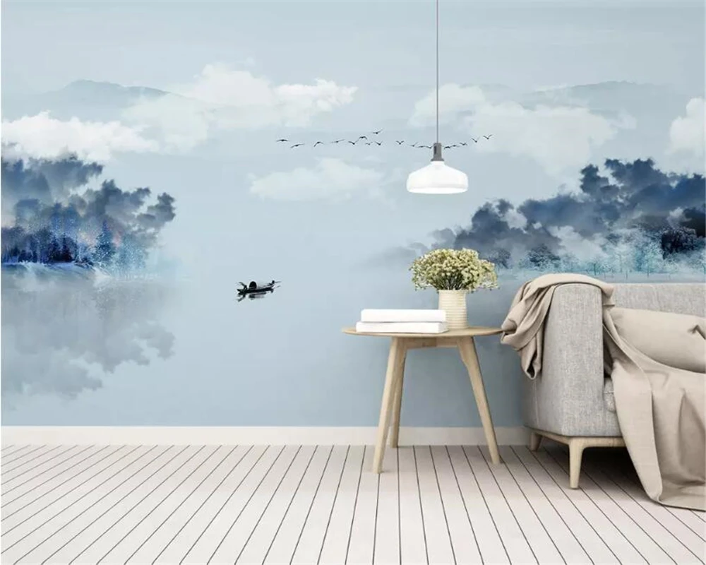 

beibehang abstract 3d wallpaper artistic Ink landscape bedroom living room decoration mural 3d wall paper papel de parede mural