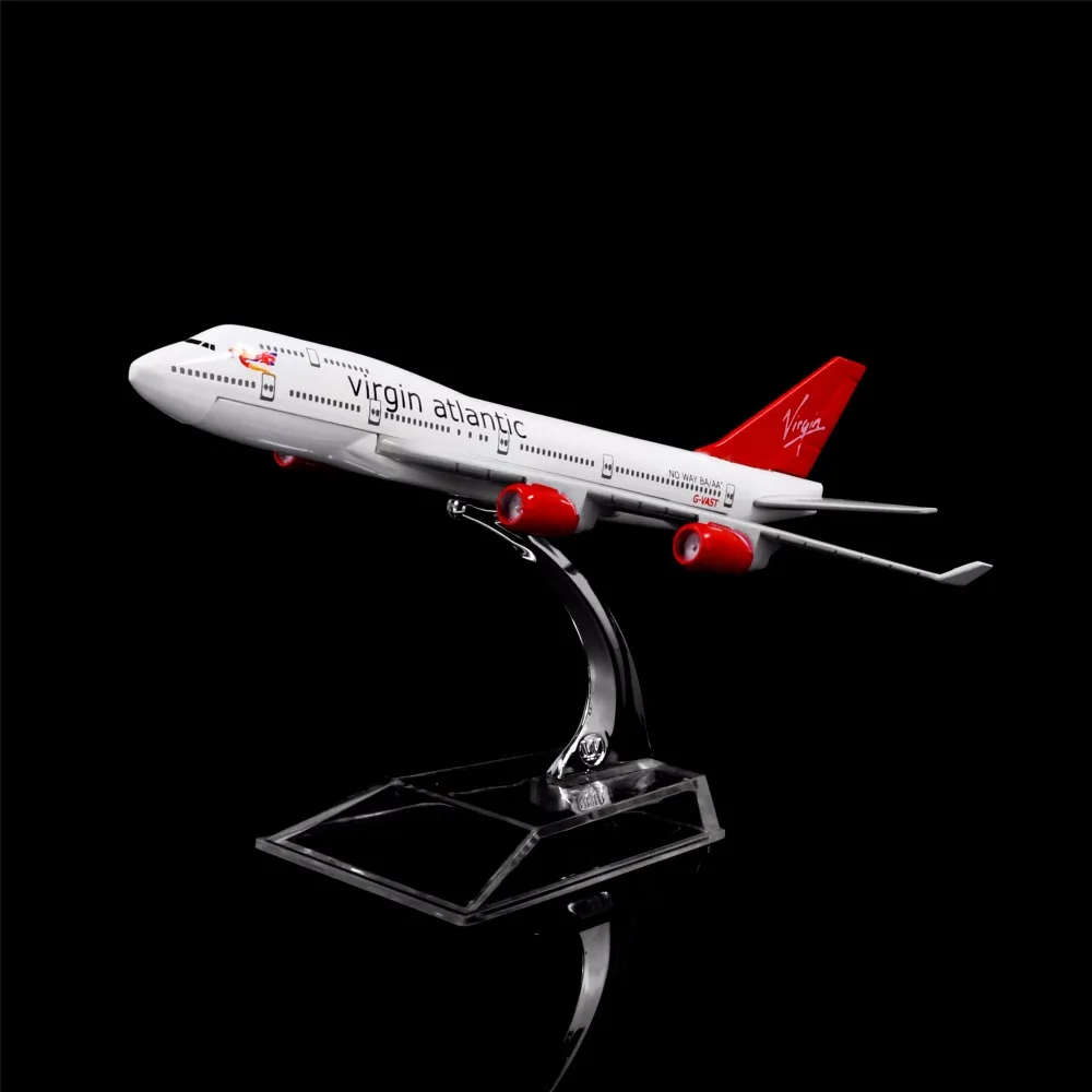1: 400 16 см British Virgin Airways Boeing 747 металлическая модель самолета офисное украшение