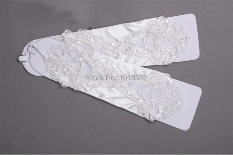 Горячая распродажа Новые Свадебные перчатки с кружевной аппликацией Модные без