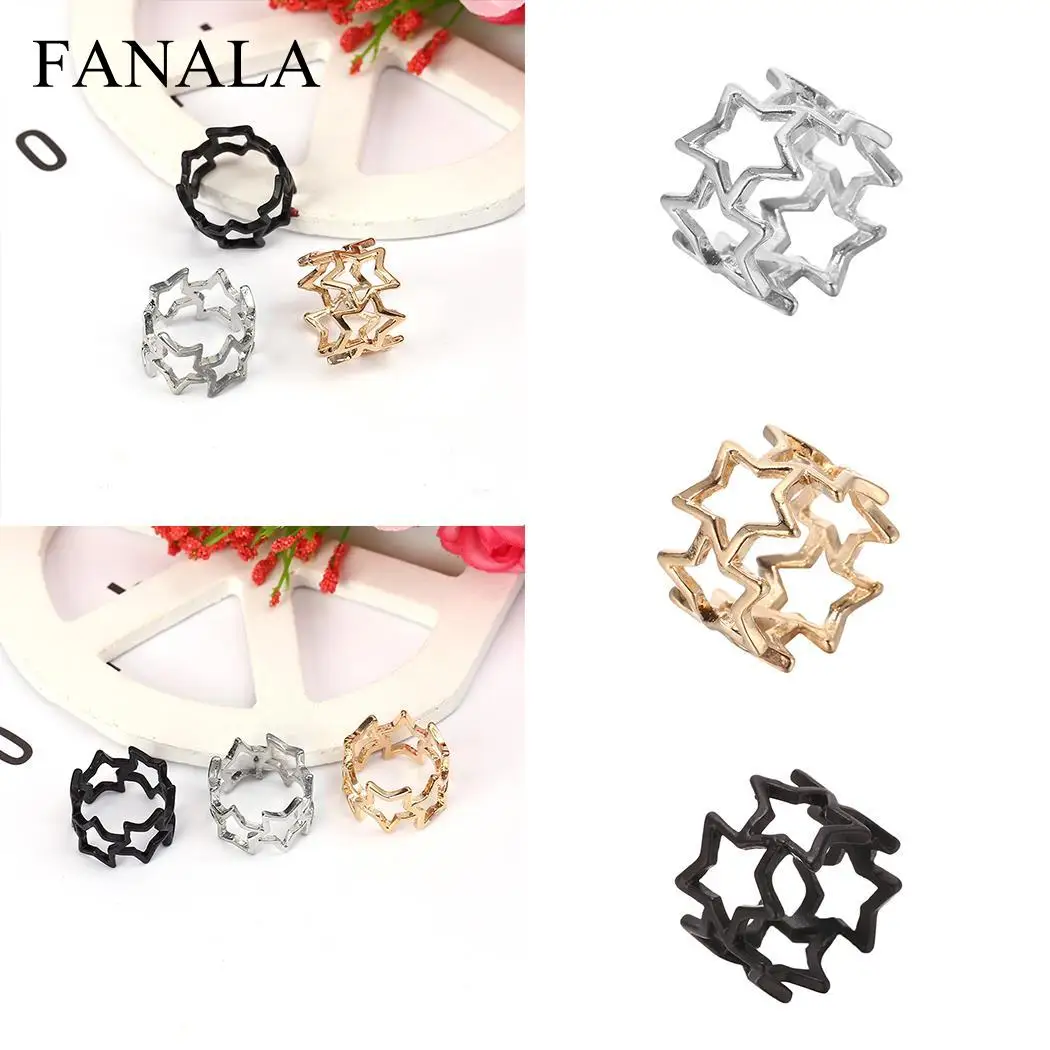 Finger Casual Hollow Out Five-Pointed Star Ring Index Women | Украшения и аксессуары