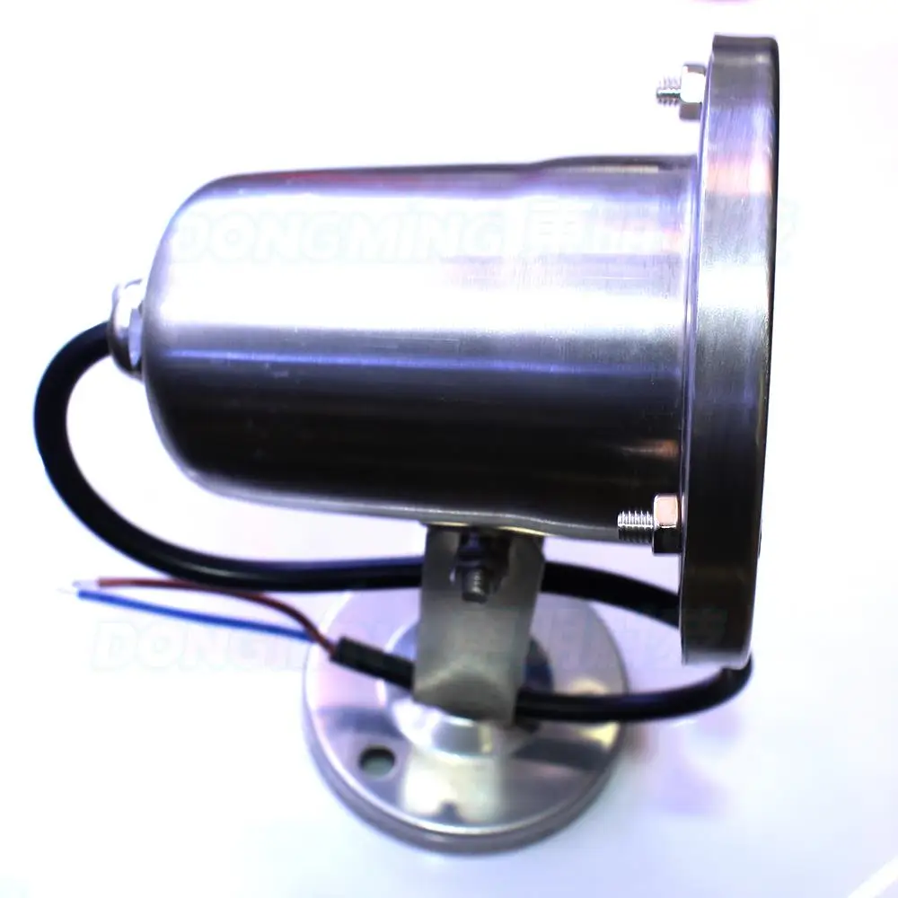 Подводный светодиодный фонарик IP68 с плоскими линзами из нержавеющей стали