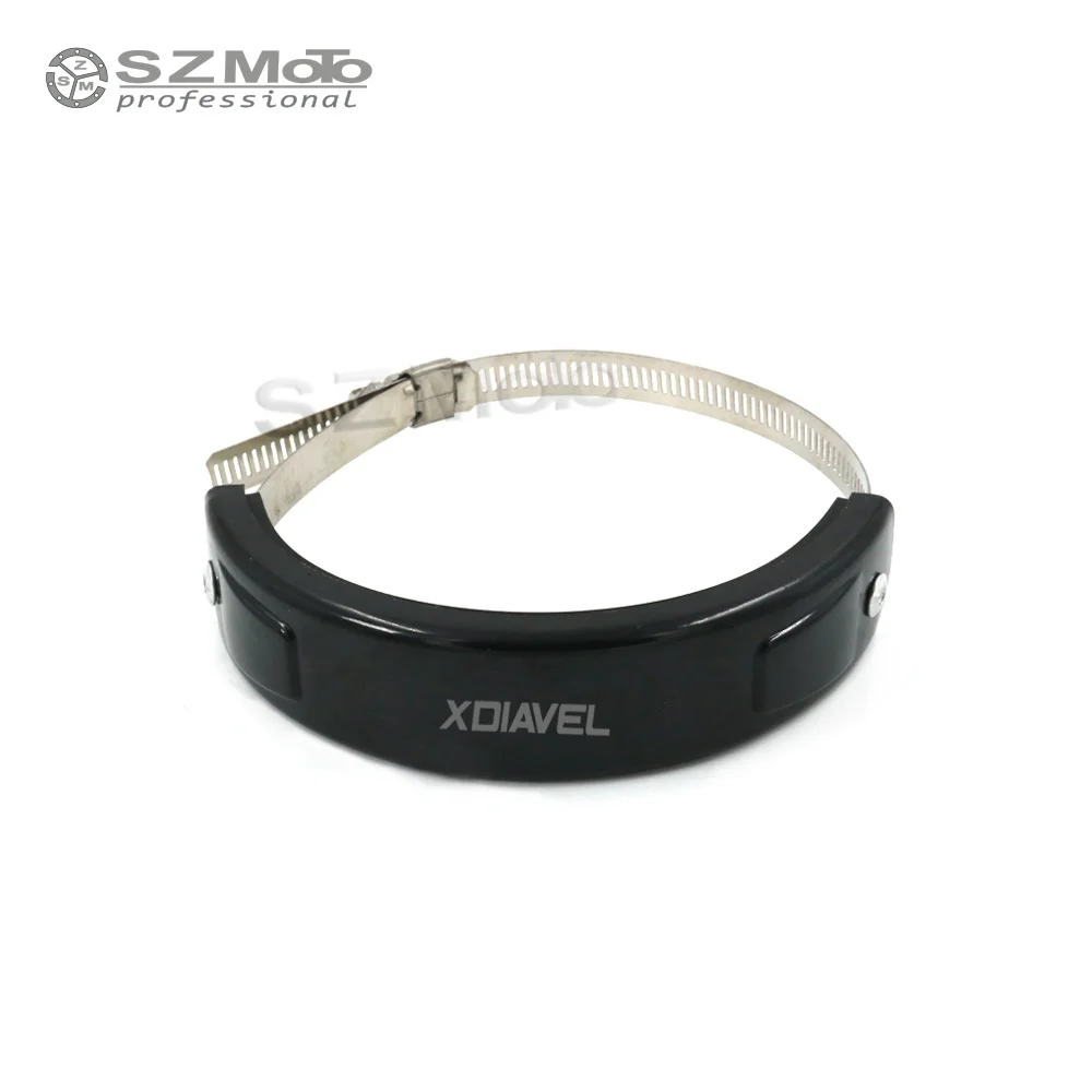 

For DUCATI XDIAVEL Silencer Exhaust Protector Can Cover Round Oval SILICONE Motorcycle Scope 100MM-140MM Logo protect 2016