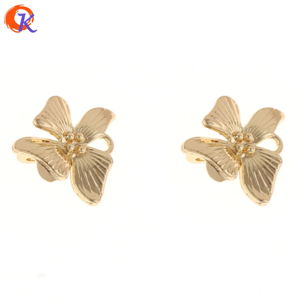 Cordial Design 100Pcs 13*13M Jewelry Accessories/Earrings Parts/Earrings Connectors/Flower Shape/DIY/Hand Made/Earring Findings | Украшения