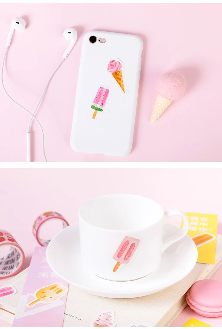 46 шт./кор. Kawaii Лето; мороженое бумажная этикетка герметизация наклейки Домашнее творчество и Скрапбукинг Декоративные Lifelog DIY канцелярские принадлежности