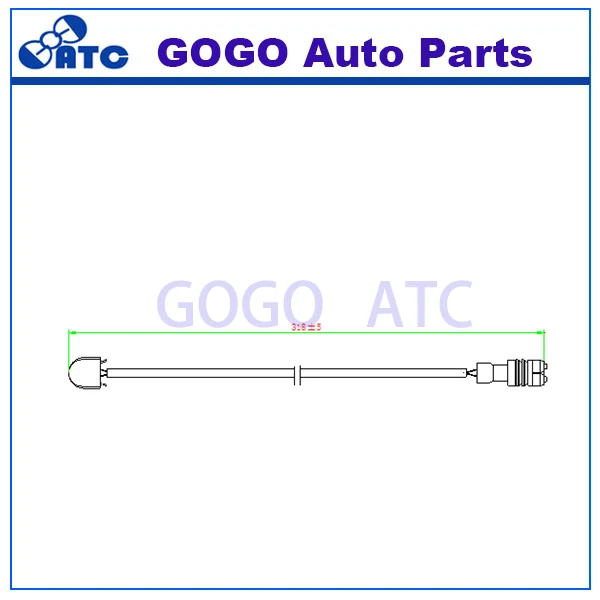 500 шт. L = 318 мм датчик износа тормозных колодок для P orsche 944 OEM 94461221201|sensor|sensor sensorsensor pad