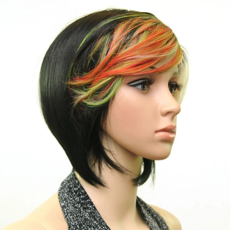 HAIRJOY, Женский синтетический парик для волос, 3 цвета, много цветов, короткие прямые парики, Термостойкое волокно, доступно 10 цветов