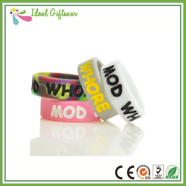 Индивидуальные Кольца из силиконового каучука прекрасный со словом рисунком