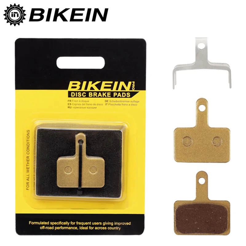 BIKEIN, наборами по 2 пары MTB металлический диск тормозные колодки для Shimano M375 M395 M416 M445 M446 M485 M495 M515 M525 Tektro Orion Auriga Pro