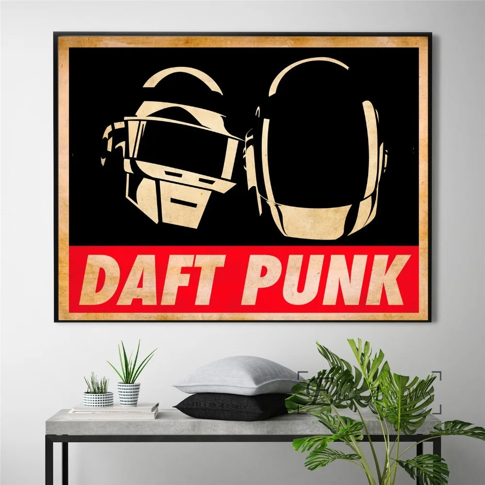 Шлем Daft Punk Mask музыкальный плакат и печать на холсте художественная живопись настенные картины для украшения гостиной домашний Декор без рамки