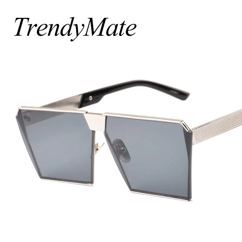 Солнцезащитные очки TrendyMate Квадратные Зеркальные в стиле хип-хоп розовое золото