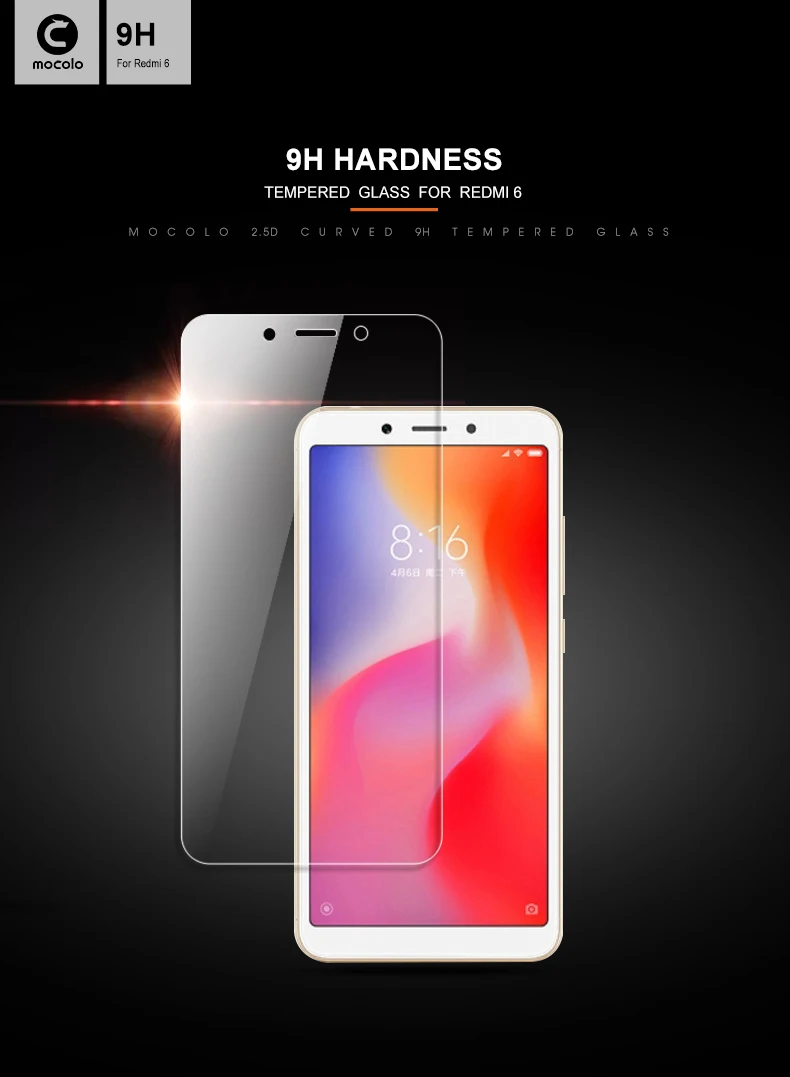 Mocolo прозрачная пленка из закаленного стекла для Redmi 6A стекло 2.5D 0,33 мм 9H жесткая Защитная пленка для экрана для Xiaomi Redmi 6 Pro стекло