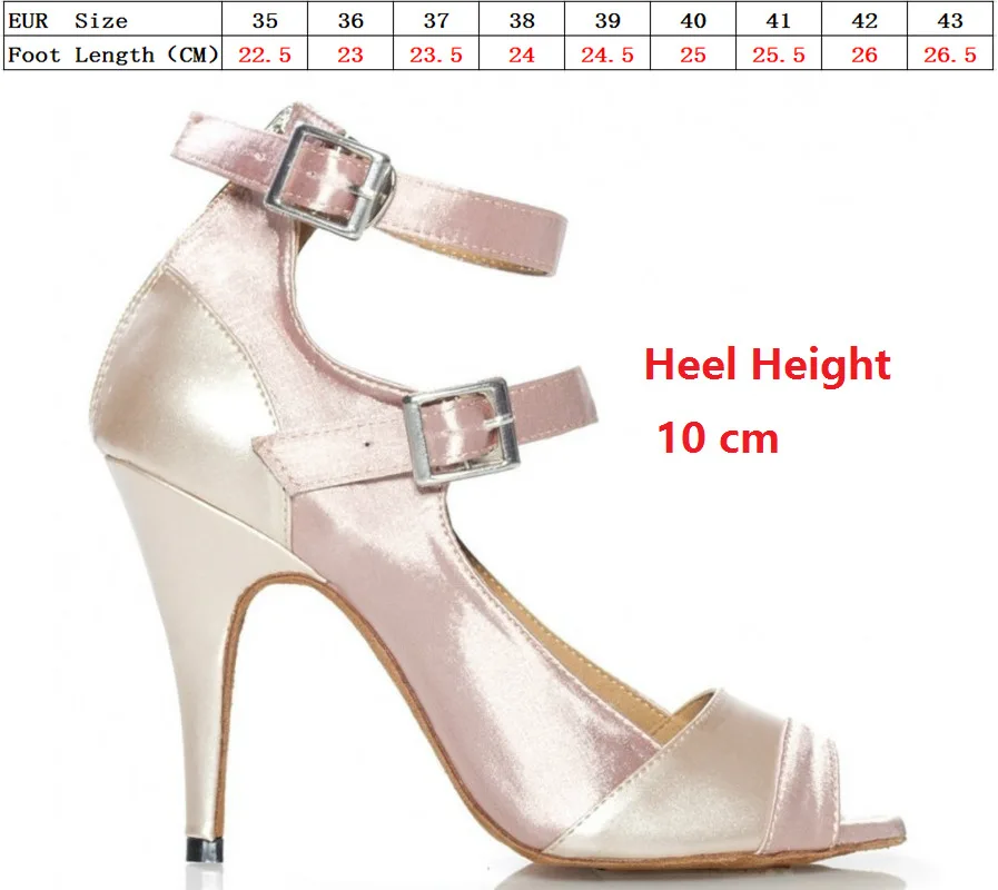 Khaki 10CM Женские туфли для Бальных и латиноамериканских танцев красного, черного и хаки женские сандалии для сальсы современное Танго стандартные танцевальные туфли на высоком каблуке 7,5/8,5/10 см - Цвет: Khaki 10CM