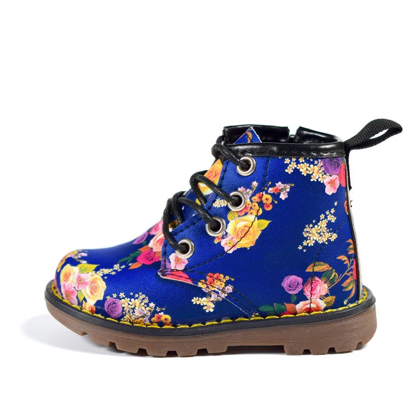 Женские ботильоны с цветочным принтом DIMI модные ботинки мартинсы размер 21 30