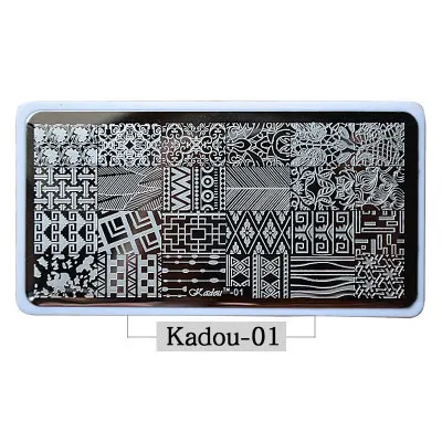 Kadou-01 MAFANAILS Новое поступление 1 шт пластинки для ногтей цветочные кружева DIY 6 стилей трафарет для ногтей Маникюрные шаблонные штампы пластины для дизайна ногтей 3D - Цвет: Kadou-01