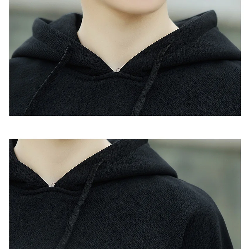 

Color contrast loose fit hoodies students hooded sweatshirt men outerwear 2019 autumn winter plus size M - XXXL