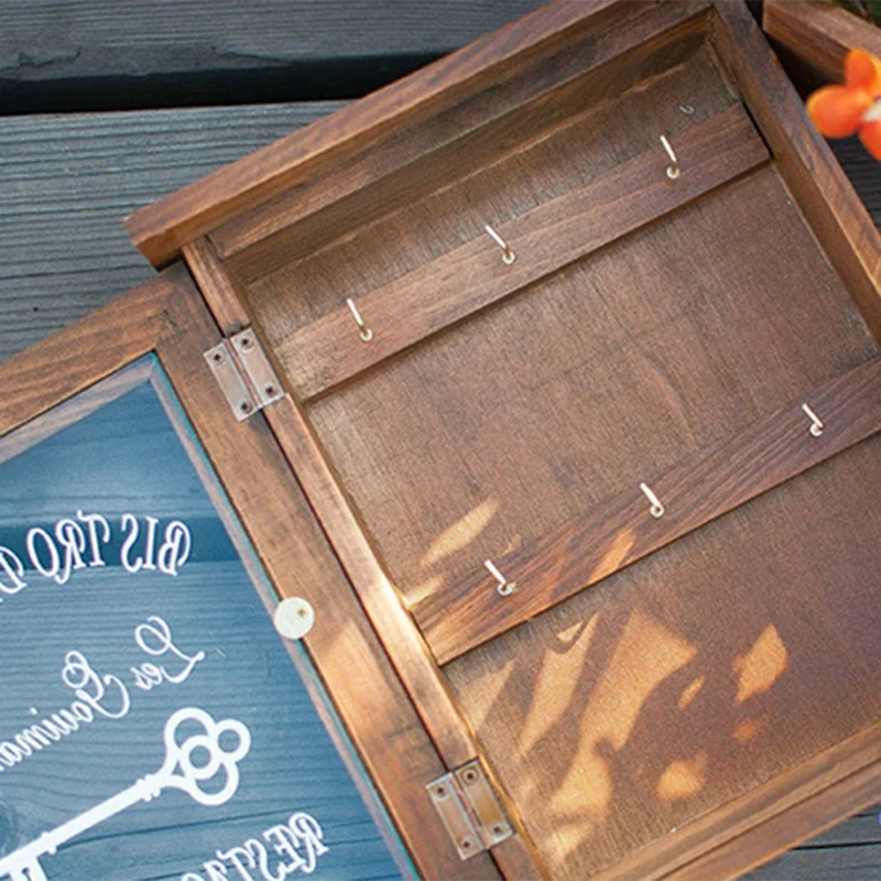 Деревянный дом ящик для ключей деревянный хранения вешалка хранения|Настенные