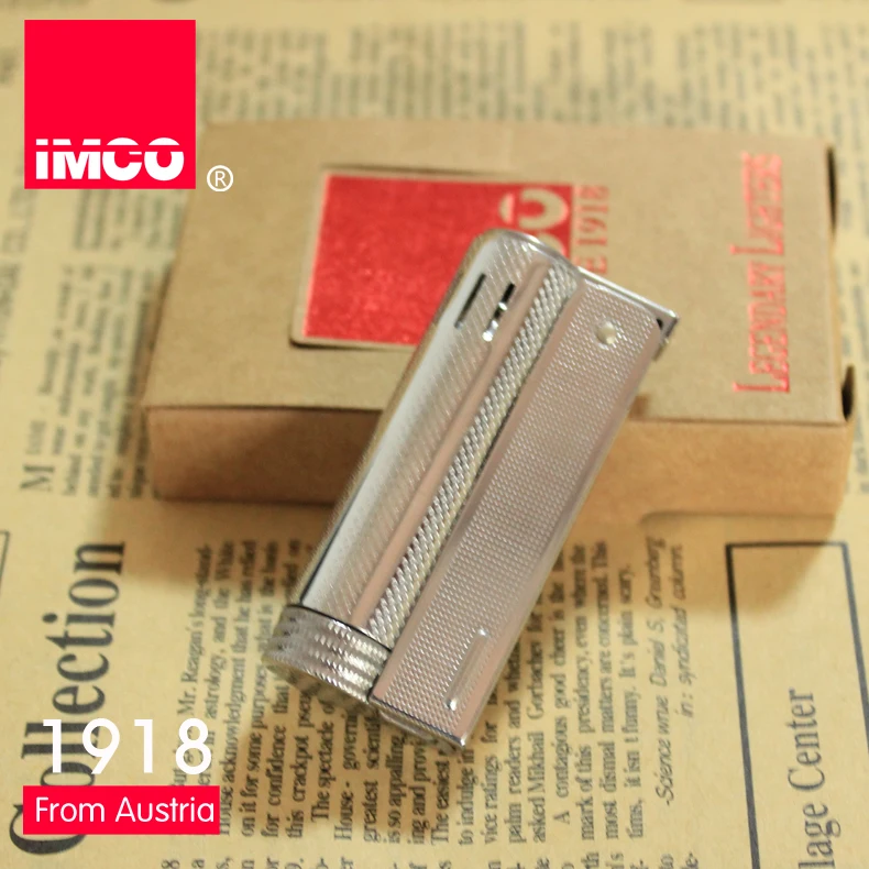 Винтажная металлическая бензиновая/керосиновая Зажигалка IMCO 6600 серебряная