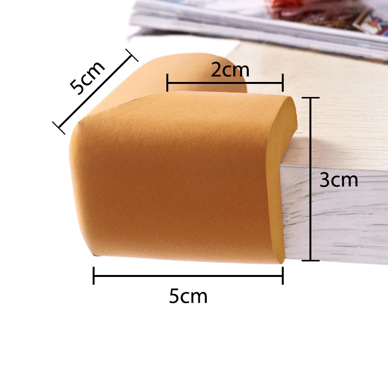 Esquina de protecci&oacute;n para ni&ntilde;os de 55x55mm, escritorio de mesa suave, esquina de seguridad para beb&eacute;s, protectores de bordes de seguridad para beb&eacute;s, 8 unids/lote-5
