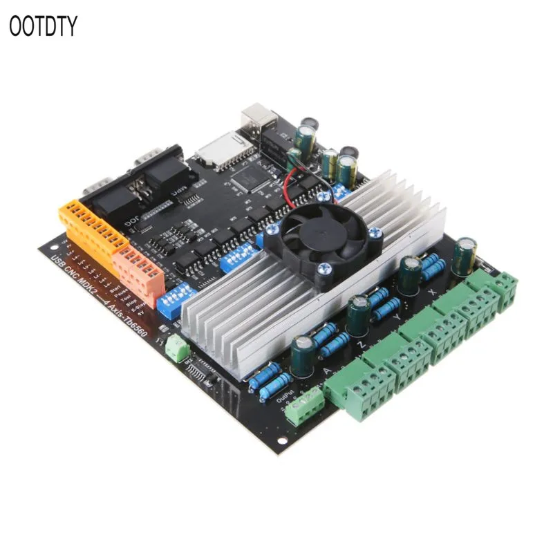 USB MDK2 4 оси Tb6560 Драйвер шагового двигателя плата 3.5A 24 В с MPG интерфейс для ЧПУ гравировки контроллер двигателя