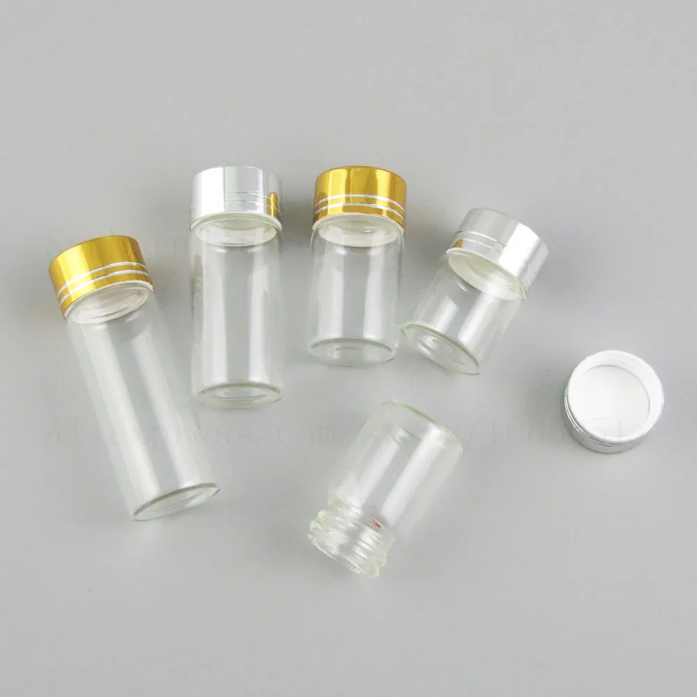 Refillable Glass Essential Oil Vials Bottles Containers with Gold Silver Aluminium Screw Cap 5 ml 6ml 7ml 10ml 14ml 30PCS | Красота и