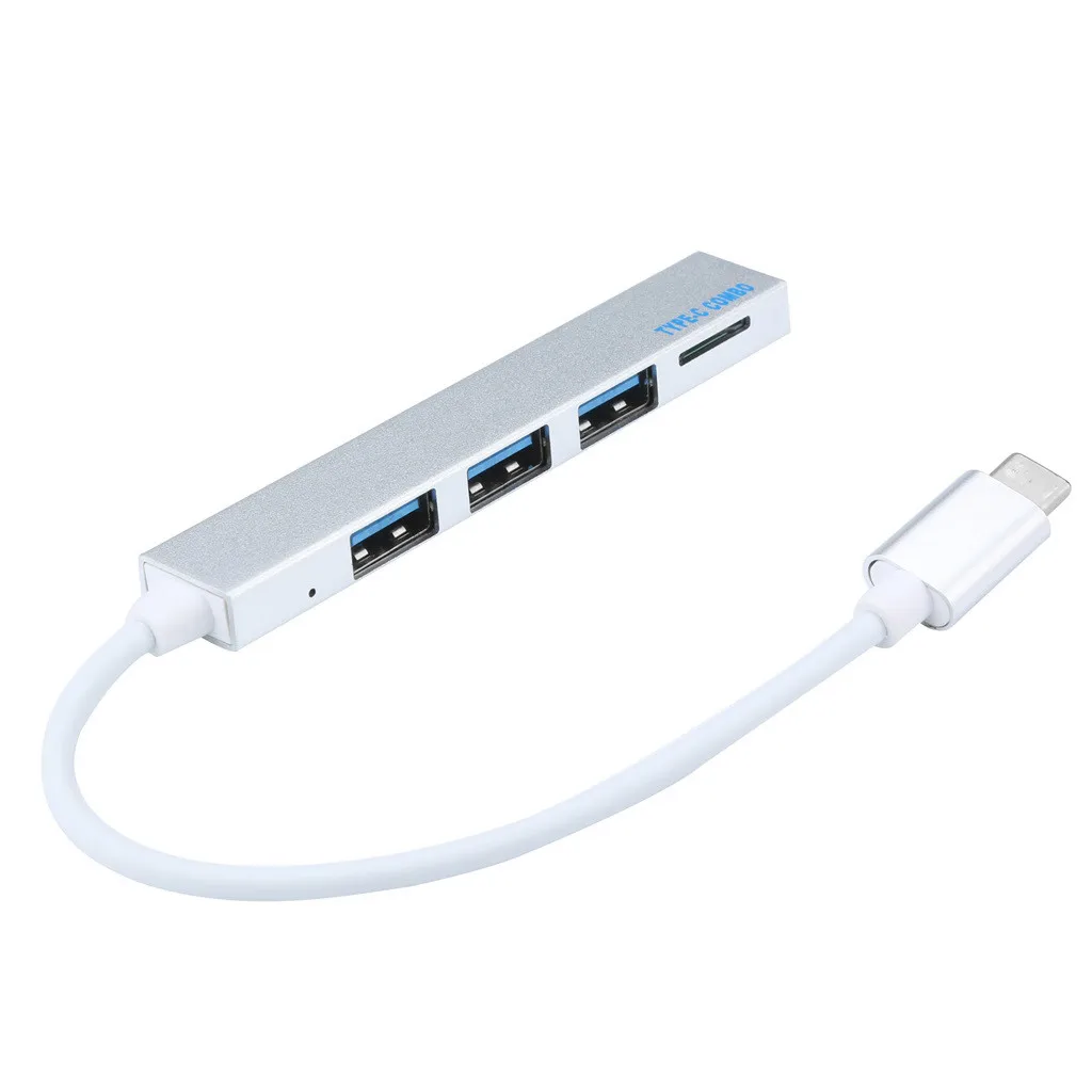 Идеально совместимый мини тип-c к 3 портам USB концентратор ноутбук OTG адаптер аксессуары с TF кард-ридером# ZS