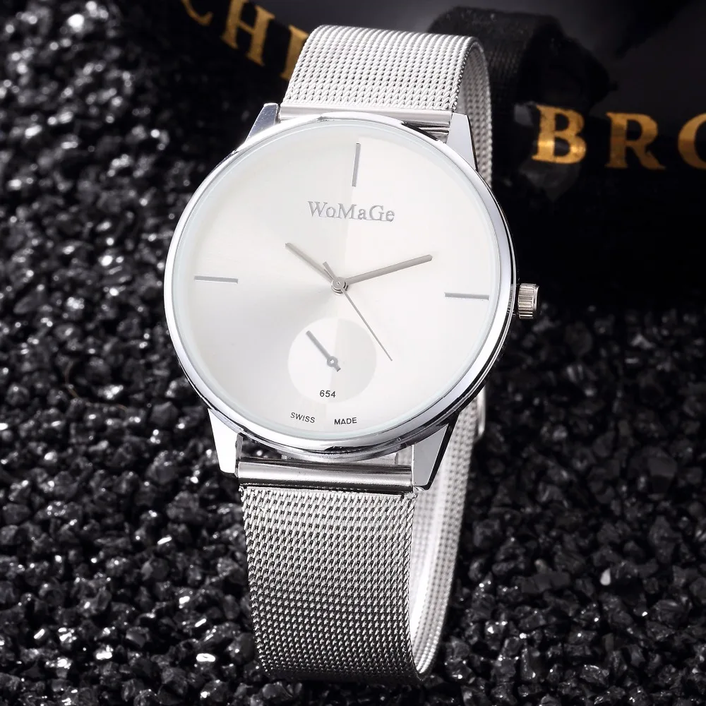 Часы женские кварцевые ультратонкие серебристые Модные Элегантные наручные с