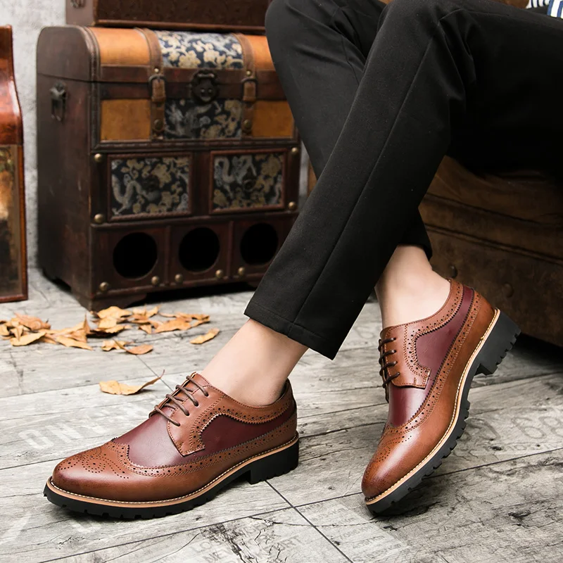 Мужские деловые туфли FIXSYS Высококачественная парадная обувь из спилка на