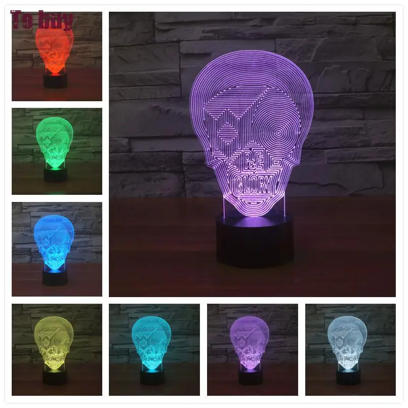 Светодиодная настольная лампа Luminaria 3D рождественский подарок для детей ночник с