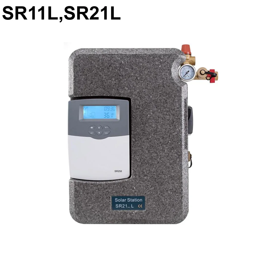 SR11L/SR21L серия Солнечная насосная станция горячей воды со встроенным контроллером SR258 Макс. Допустимое давление 6 бар 1-20л/мин поток