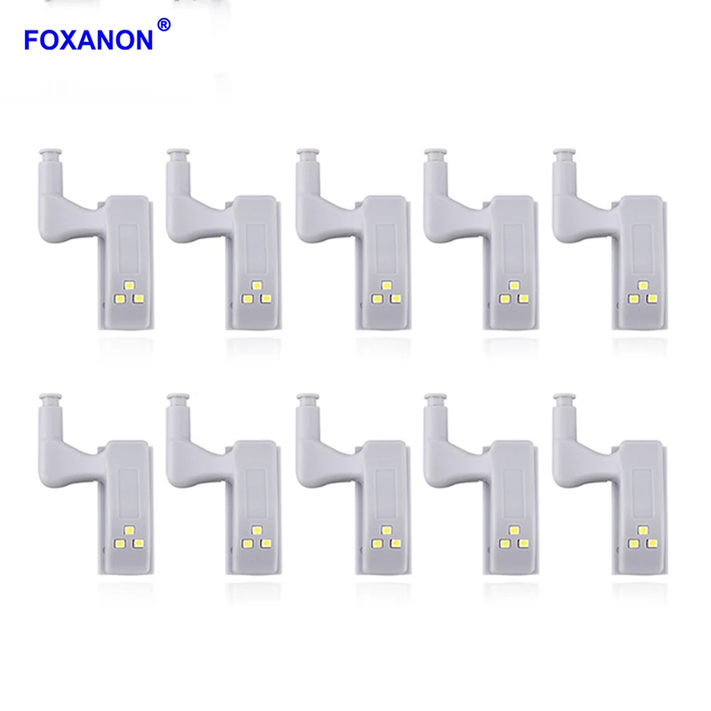 Светодиодные лампы Foxanon на шарнирах 10 шт./компл. 0 3 Вт|Подшкафные лампы| |