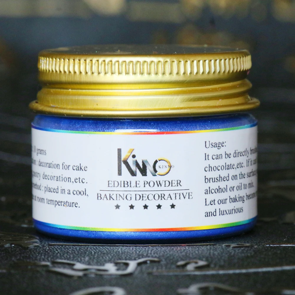 10g на бутылку голубой цвет съедобные Еда порошок для декорирования шоколада и
