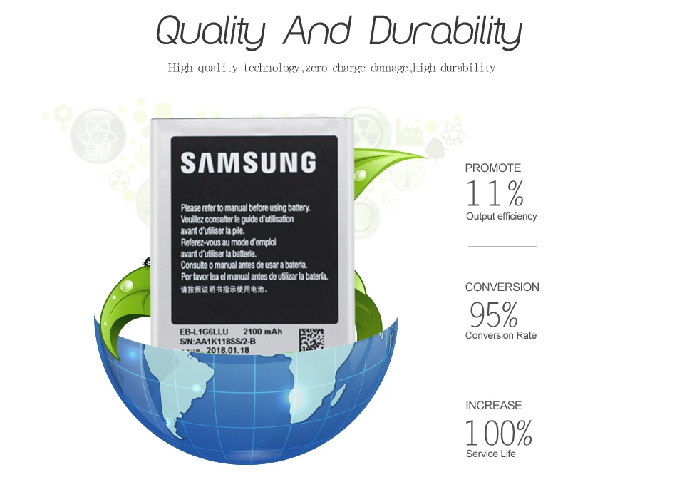 Samsung телефон батарея EB-L1G6LLU 2100 мАч для samsung Galaxy S3 i9300 i9305 i747 i535 L710 T999 замена батареи