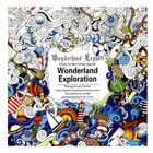 Книга-раскраска Wonderland для взрослых и детей, антистресс, мандала, секретный садовый рисунок, 18,5*18,5 см, 24 страницы