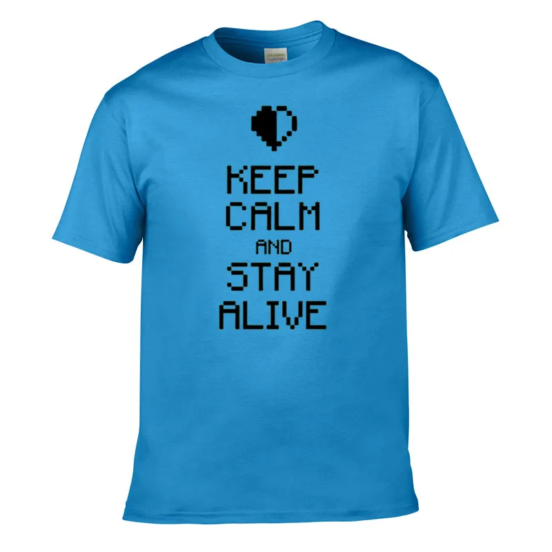 Забавные футболки Keep Calm And остаться в живых The Legend of Zelda inspire Homme короткий рукав