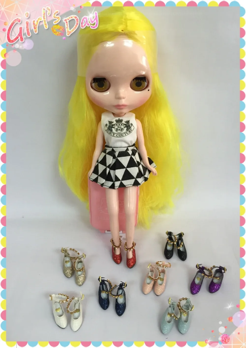Кукольная обувь блестящая для куклы blyth Azone OB кукла licca и т. д. длина: 2 8 см |
