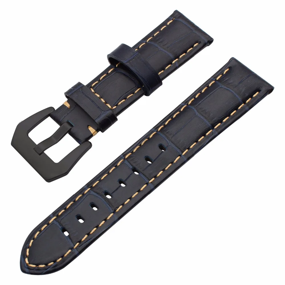 Итальянский ремешок из телячьей кожи для часов 20/22/24/26 мм Rado Bell & Ross Oris Montblanc
