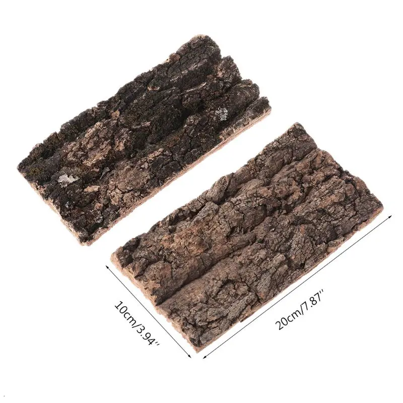 1Pc Natural Rodent Reptile Habitat Decoration Lizard Spider Hide Climbing Tree Bark Platform Reptiles Amphibians Supplies C42
