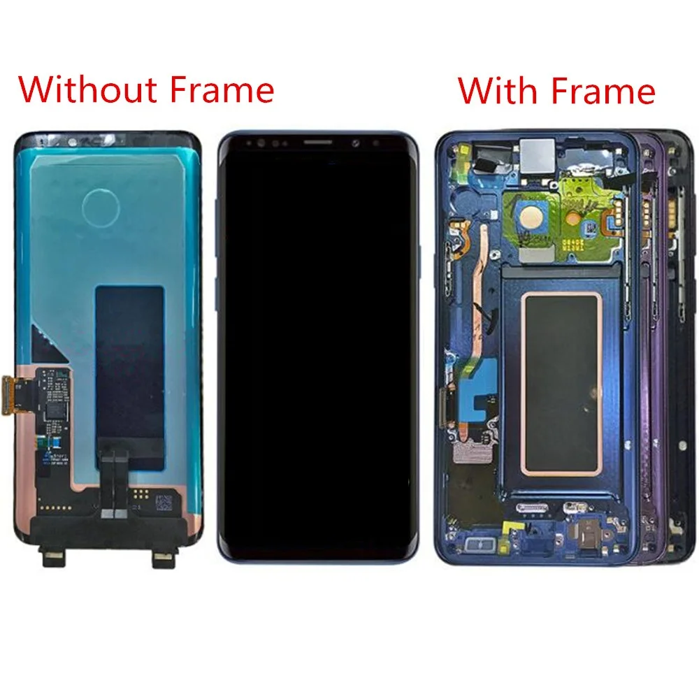 5 8 дюйма AMOLED для Samsung Galaxy S9 G960 ЖК-дисплей в сборе с заменой переднего корпуса!
