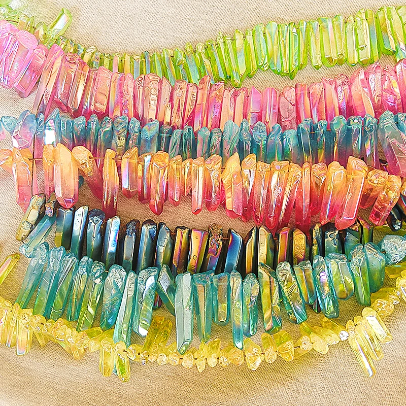Уникальный Радужный цветной кристалл натуральные кварцевые кристаллы камни и