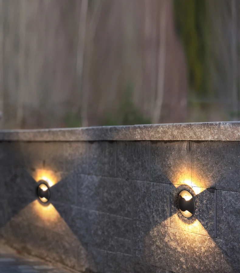 WECUS) Foot light led outdoor waterproof embedded aisle corner lamp indoor and outdoor stairs step light buried lamp