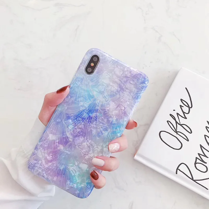 Luxury Dream Purple Crystal IMD Phone Case For iPhone 11 Pro Glossy Soft Silicone Cover XR XS Max 8 7 6 6S Plus |