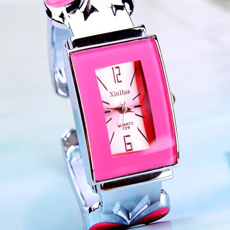 Модные Роскошные Брендовые Часы полностью из нержавеющей стали браслет часы для