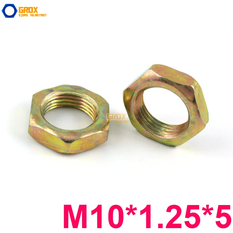 

60 шт. M10 * 1,25*5 тонкая гайка тонкая резьба углеродистая сталь оцинкованная