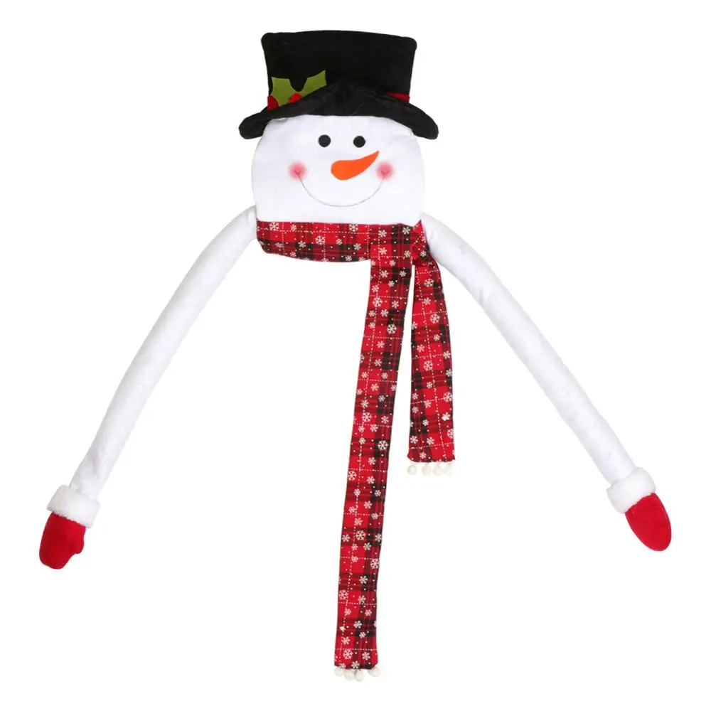 Snowman Рождественская елка, хлопковый снеговик, Санта Клаус, лось, шапка, Рождественские елочные украшения, рождественские вечерние украшения, год - Цвет: Snowman