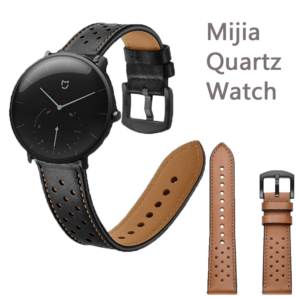 

Ремешок Mijia для кварцевых часов, кожаный браслет для xiaomi huami amazfit bit Watch, ремешки для умных часов для мужчин и женщин, браслет для часов